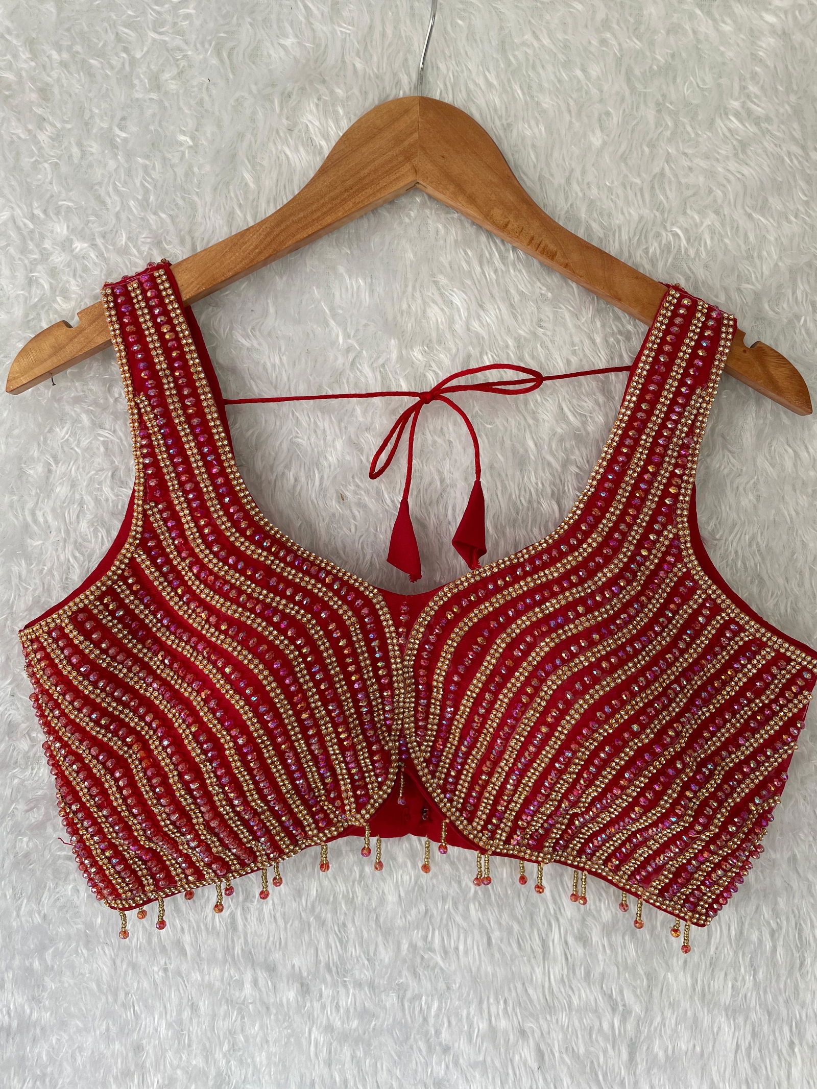 Ruhi Pearl Real Moti Crystal Handmade Party Wear Blouse Manufacturers
